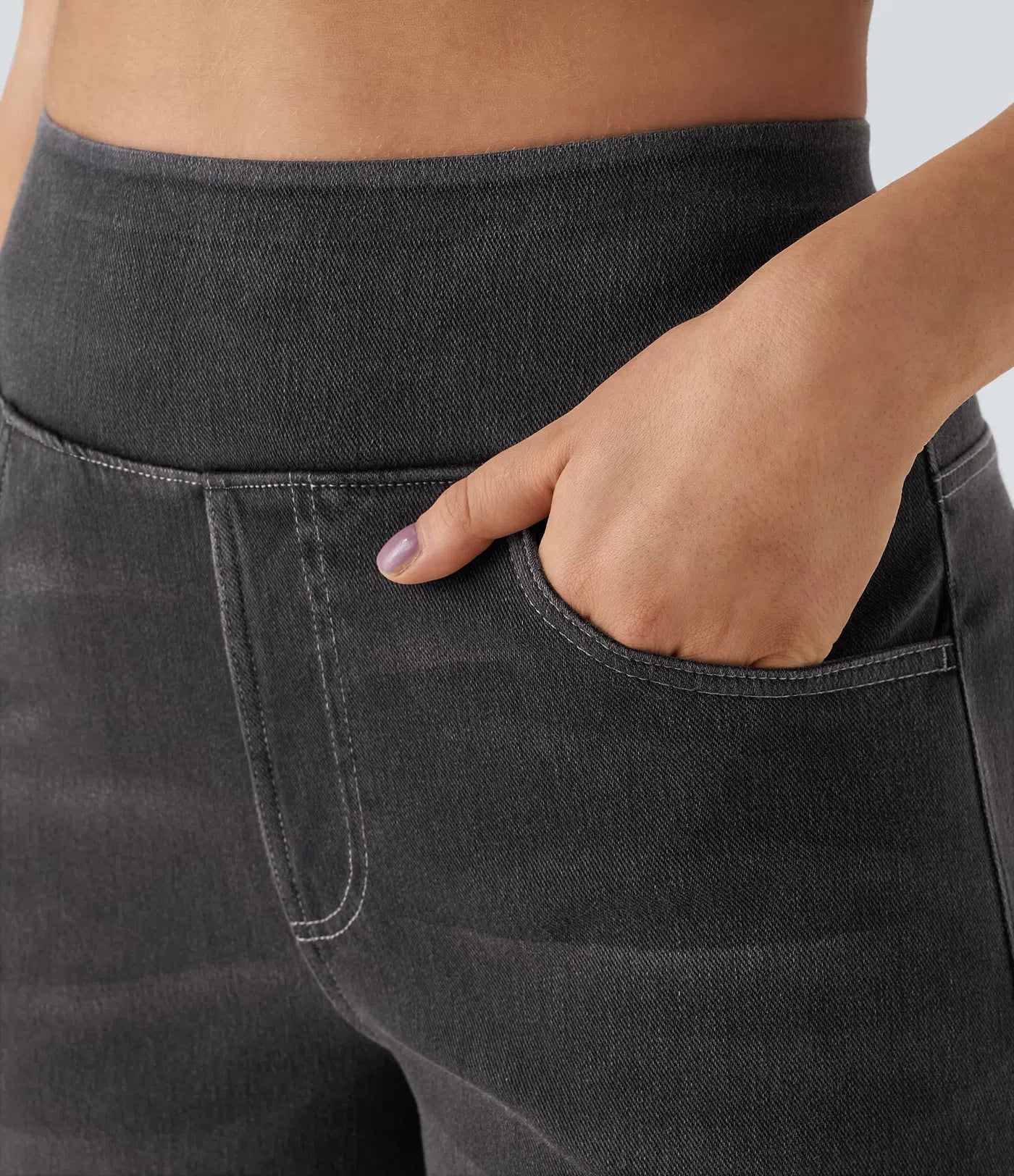 Evana | Elastische Broek Met Hoge Taille