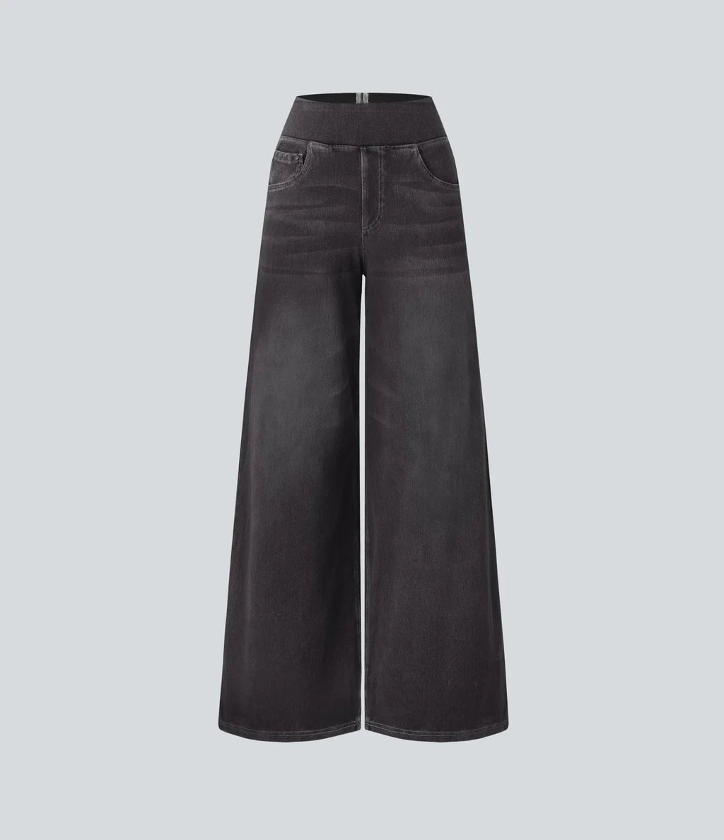 Evana | Elastische Broek Met Hoge Taille