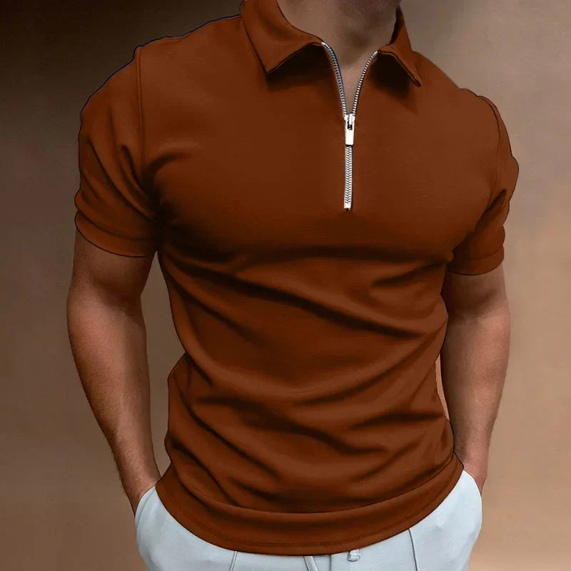 Ron | Polo Shirt met Rits
