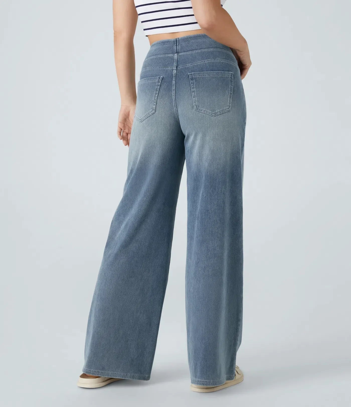 Evana | Elastische Broek Met Hoge Taille