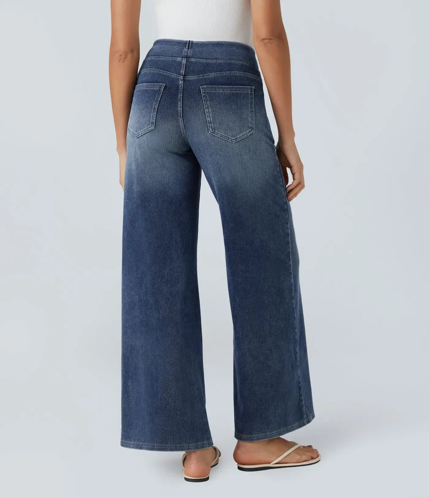 Evana | Elastische Broek Met Hoge Taille